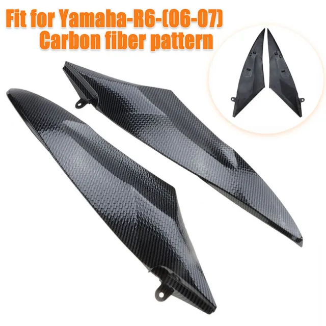 Carbon Fiber Pattern Tank Side Cover Panel Fairing For 2003-2005 Yamaha YZF R6