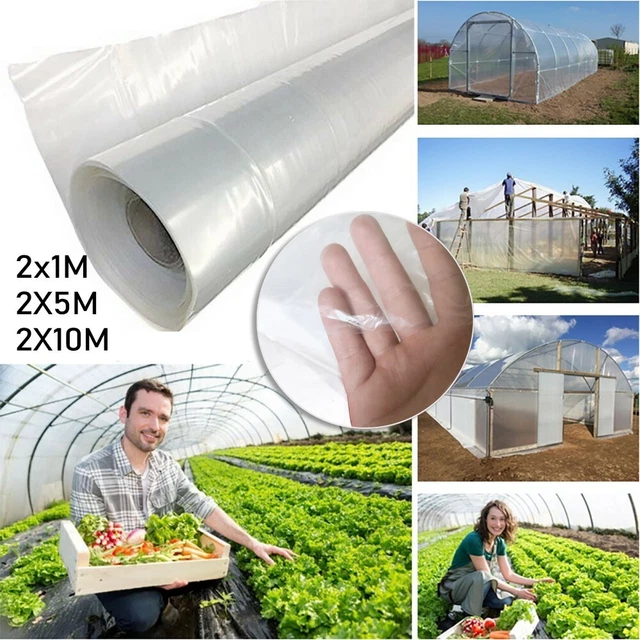 Clear Plastic-Greenhouse Poly Film Polytunnel-Poly Hot House Cover Garden Plant