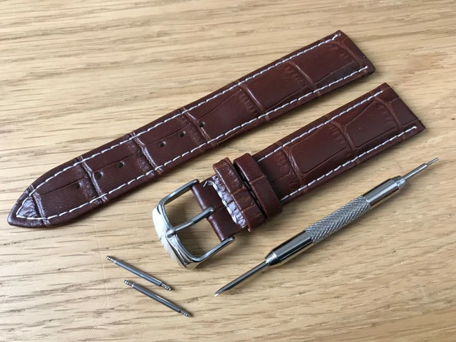 Rotary leather watch straps on sale