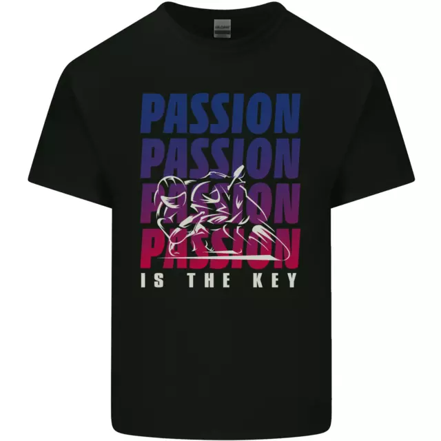 T-shirt top da uomo in cotone Motorcycle Passion Is the Key Biker
