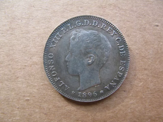 coin 1896 Puerto Rico 40 centavos