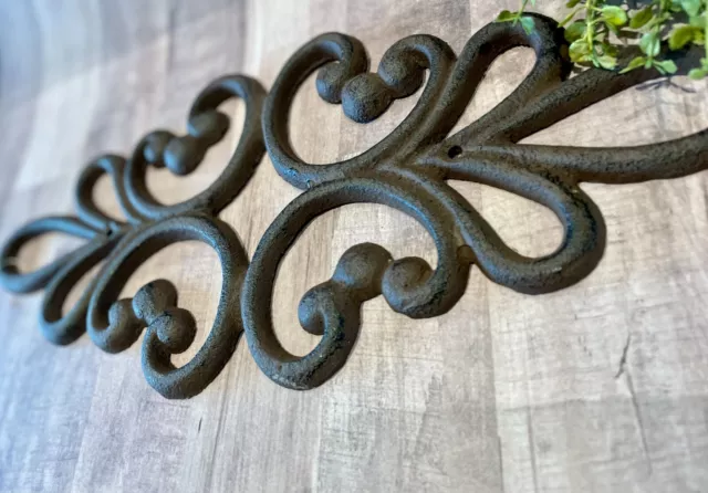 Swag Wall Grate Decor Antique Bronze Finish Scroll Door Metal Pediment Grill NEW