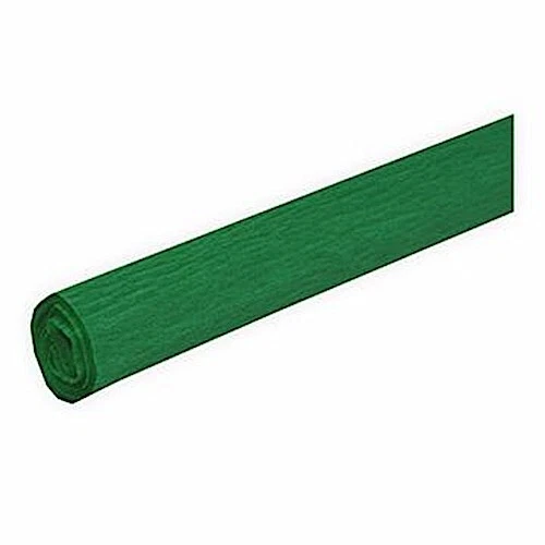 Papel crepé verde oscuro - cala fina 50x250 cm enrollado,