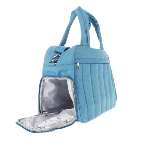 Samantha Brown Luggage To-Go Weekender Tote with Shoe Compartment BLUE nwt 2