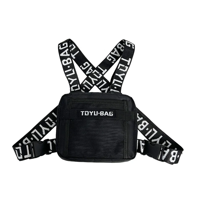 Fashion Chest Rig Bag Women Men Hip Hop Street Vest Waistcoat Pack (Black) FS2#