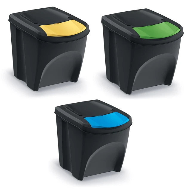 Abfalleimer Sortibox 3x25L Mülleimer Keden IKWB25S3 Mülltrennung Behälter Set
