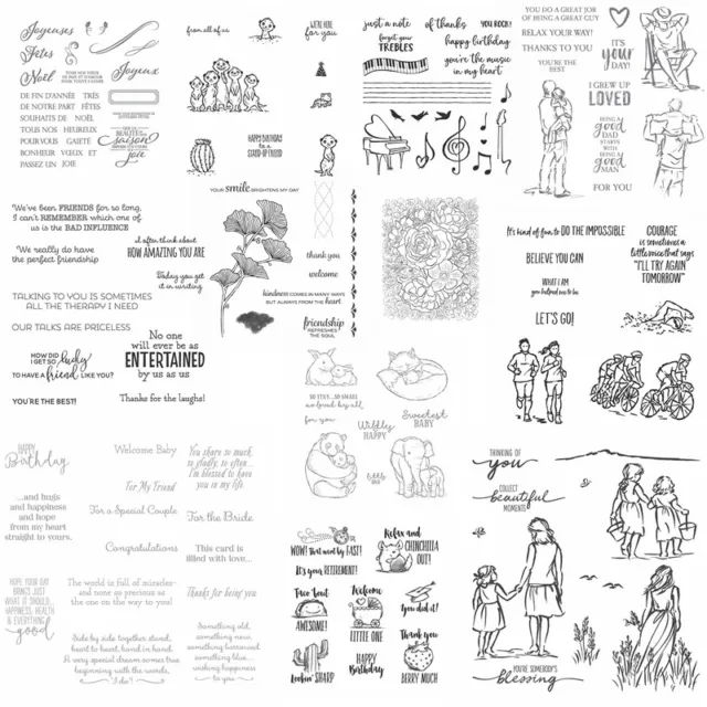 Greetings Father's Day Clear Rubber Stamps Stamping Seal DIY Scrapbooking Crafts