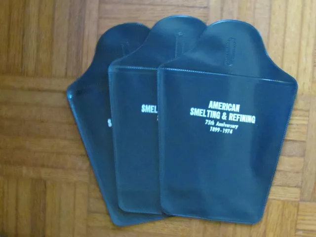 1974 Asarco Advertising 3 Vinyl Paper Pouch American Smelting Refining Co Mining