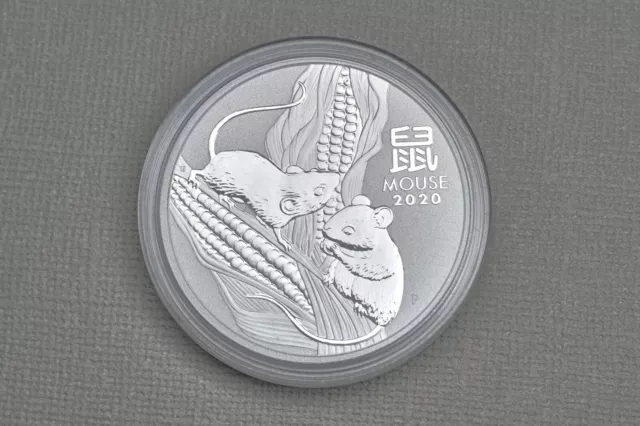 2020 Perth Mint Year Of The Mouse 1Oz Silver Proof Coin Australian Lunar Series