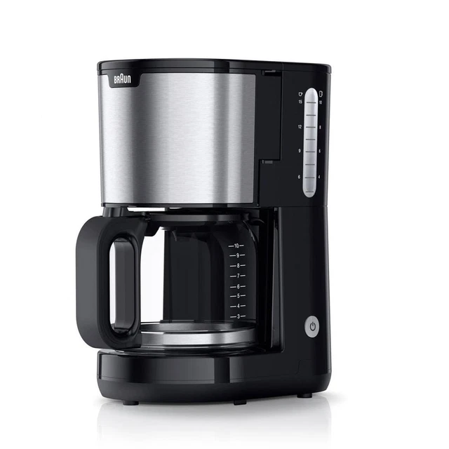 Braun KF1500WH PureShine Filterkaffeemaschine 10 Tassen Tropf-Stopp schwarz