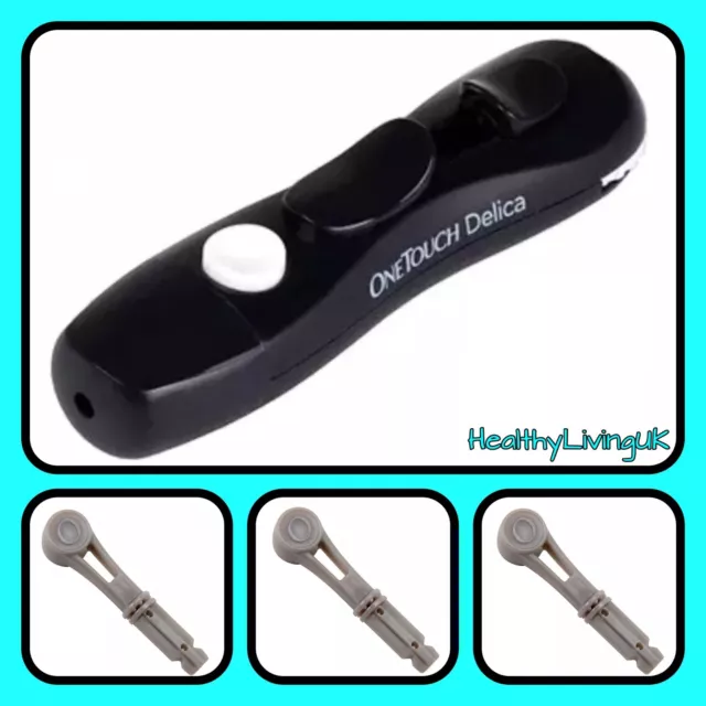 One Touch Delica Lancing Device + 10 FREE LANCETS - New - Diabetics - RRP £34.99