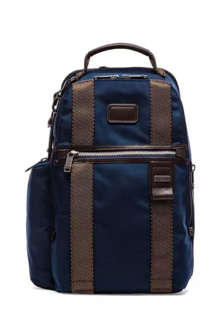 Tumi Mens Baltic Blue Adjustable Strap Travel Alpha Bravo Greely Sling Backpack