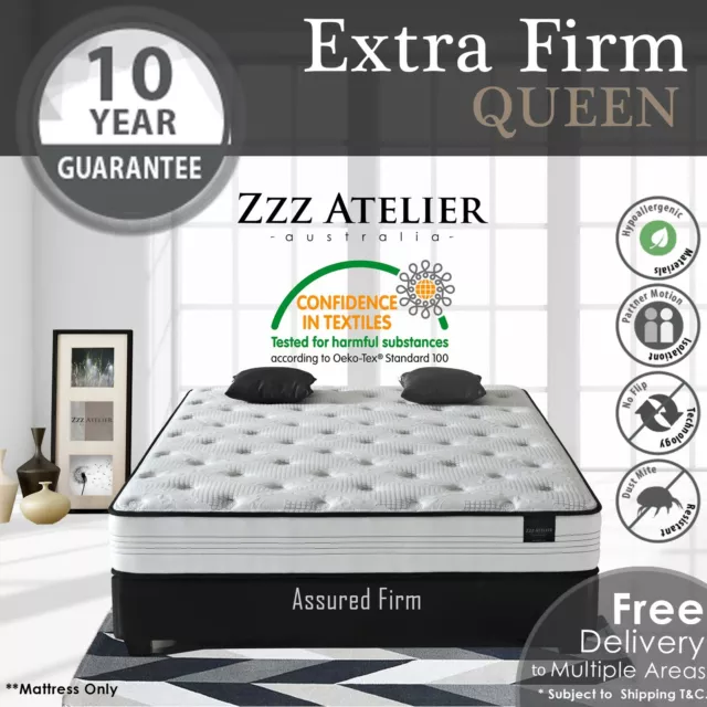 QUEEN Mattress - Super Firm Mattress w/ Extra Firm Pocket Spring + Ultra HD Foam