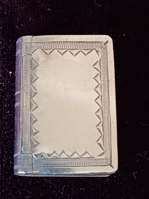 Georgian (1799). Samuel Pemberton Silver Snuff/Pill Box In Book Form.