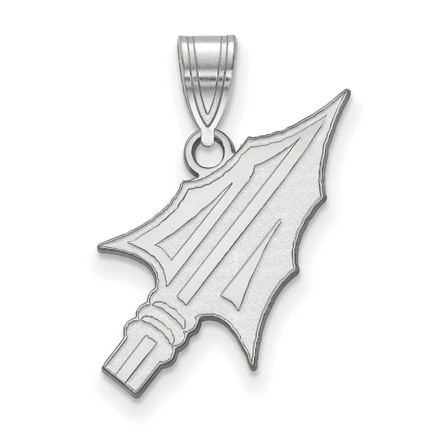 10k White Gold Florida State University Seminoles Arrowhead Charm Pendant