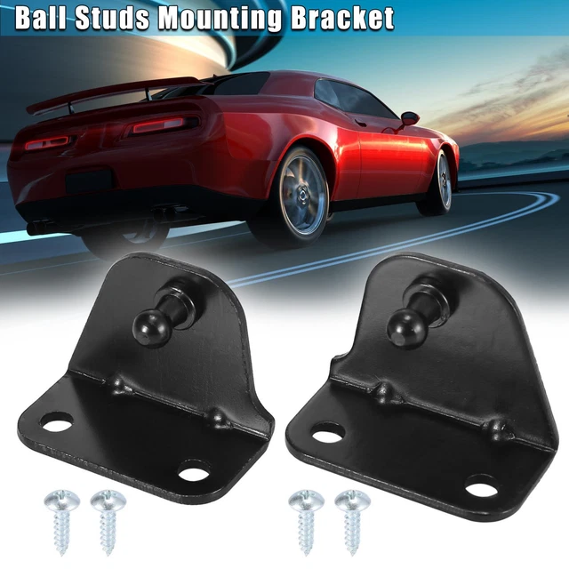 2 Set Black Car Ball Studs Mounting Brackets for Gas Struts Shocks 60x45x33mm
