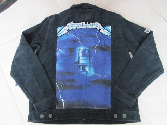 NEW Billabong Metallica Ride the Lightning Corduroy Jacket MENS M Navy Blue $150