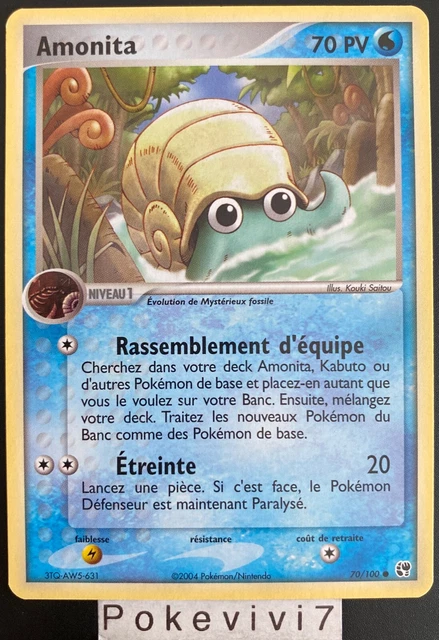 Carte Pokemon AMONITA 70/100 Bloc EX Tempête de Sable FR NEUF