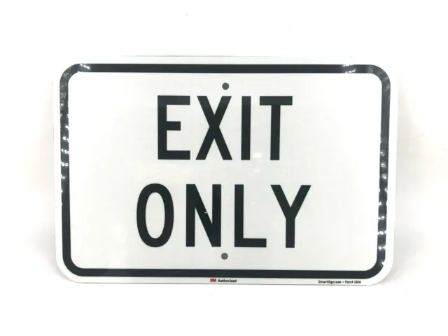 New SmartSign 18FA Exit Only Sign 12" x 18" K-1757-EG-12x18-D2