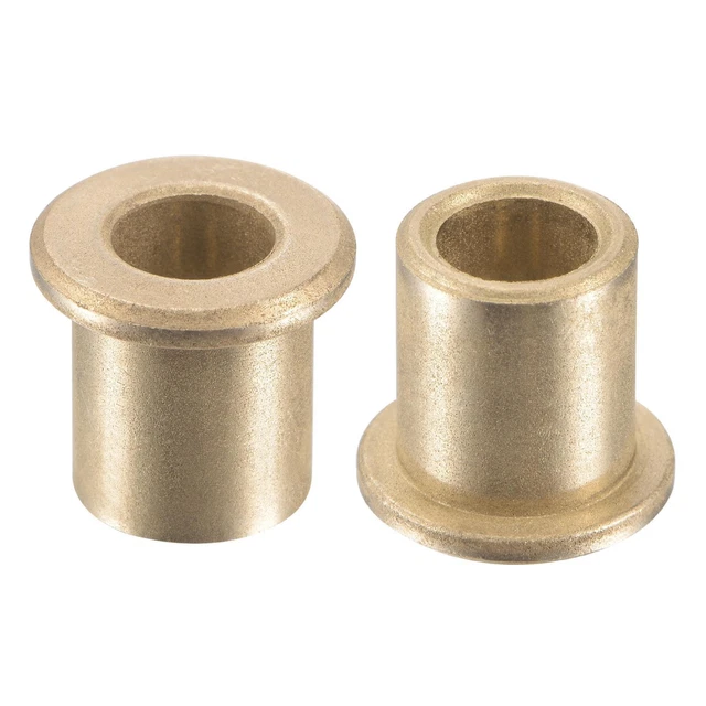 2pcs Flange Sleeve Bearings Sintered Bronze Self-Lubricating Bushing 8x12x15mm