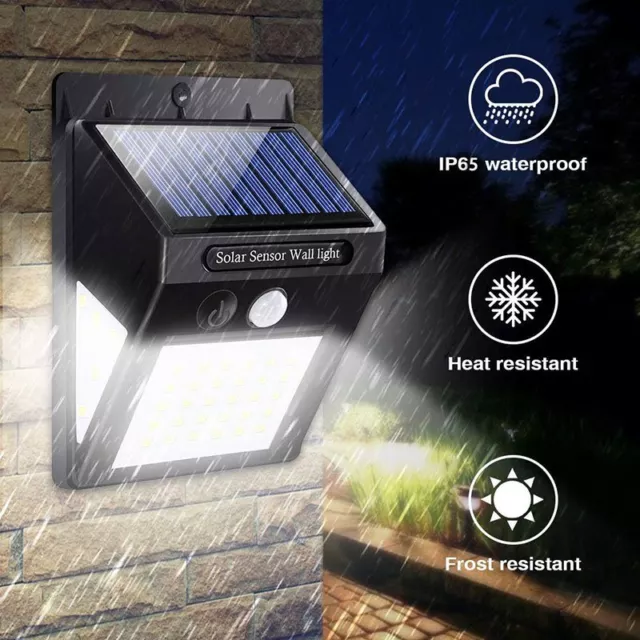 40 LED Solar Powered Motion Sensor Wall Light Garden Outdoor PIR Security Lamp