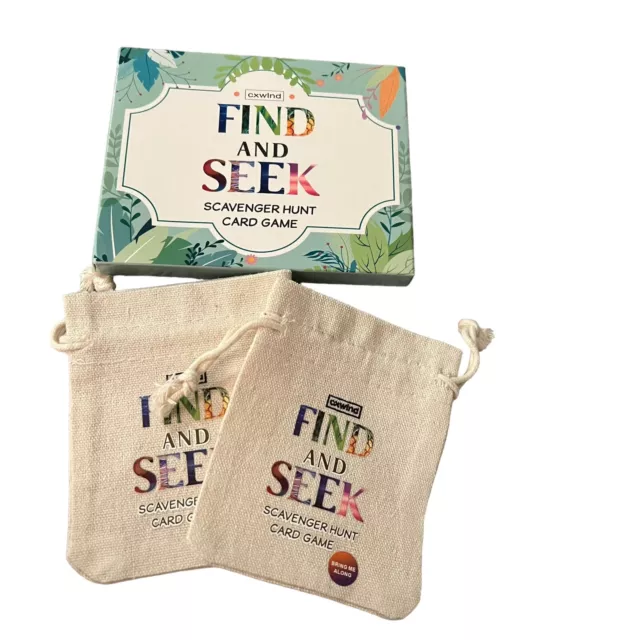 Find and Seek Scavenger Hunt Card Game New And Sealed Comes With 2 Small Bags