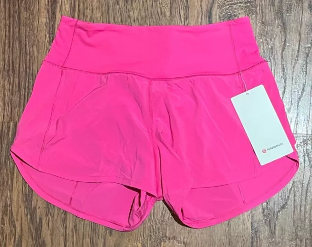 NEW WOMEN LULULEMON Speed Up High-Rise Lined Short 4 Sonic Pink Size  6-8-10 $159.09 - PicClick AU