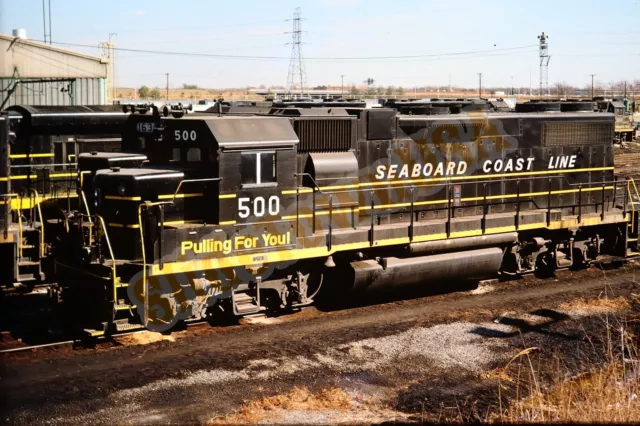 Vtg 1978 Train Slide 500 Seaboard Coast Line Engine X3J167
