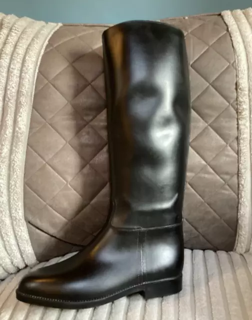 Toggi Kudu Black Rubber Lined Equestrian Long Riding Boots Size UK 6/6.5 Used