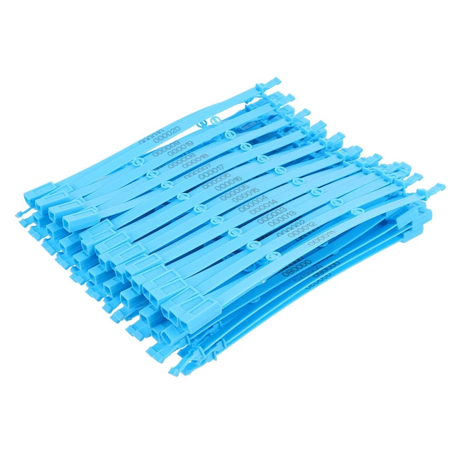 100 Pcs Corde Câble DSL Serre-câbles En Plastique Cravates Bleues Jetable