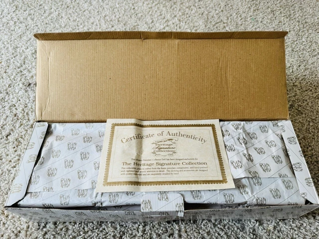 Heritage Signature Collection Porcelain Victorian “Christmas Doll” Caroline 1999