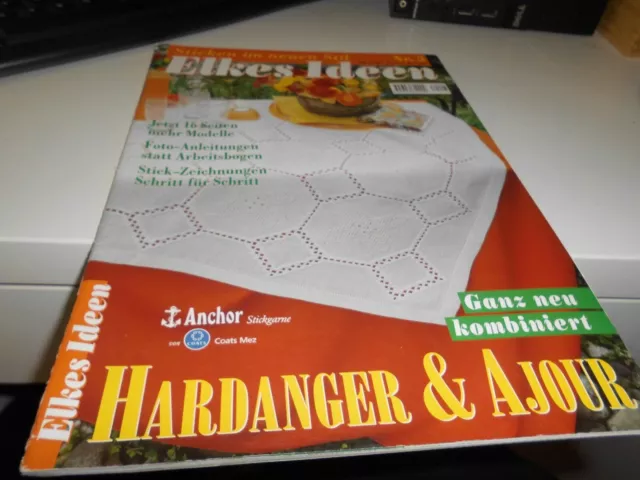 Hardanger & Ajour Elkes Ideen Nr. 3 Stickheft Handarbeitszeitschrift