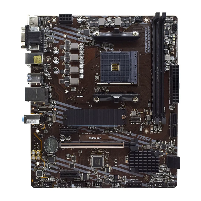 MSI B550M PRO Motherboard MATX AMD B550 Socket AM4 DDR4 64GB SATA3 M.2