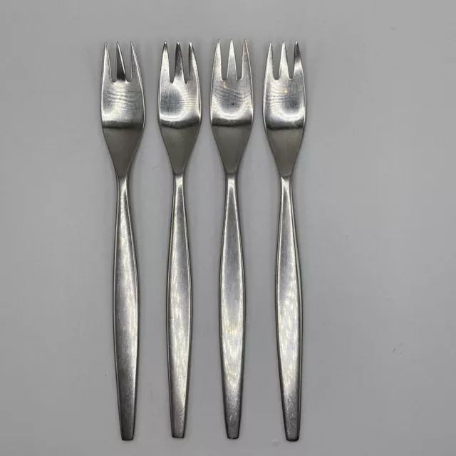 4 - Mid Century Gense FOCUS Satin 18-8 Stainless SWEDEN Flatware Dinner Forks 8”