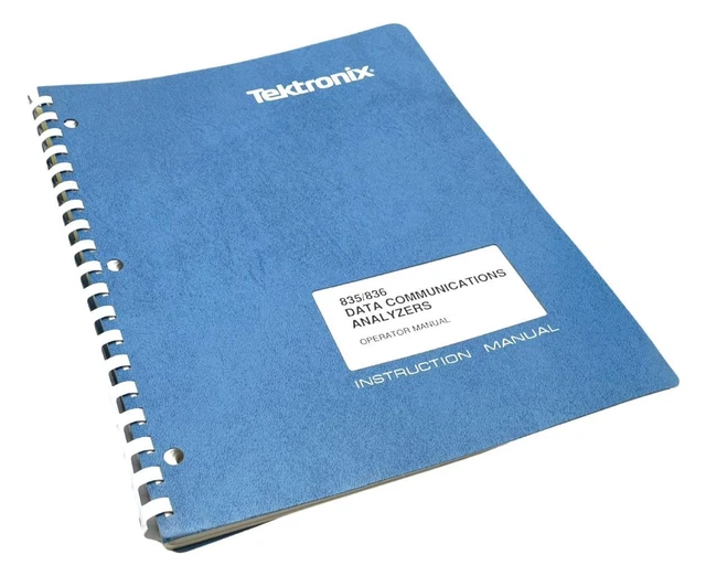Tektronix 835/836 Data Communications Analyzers Operator Manual