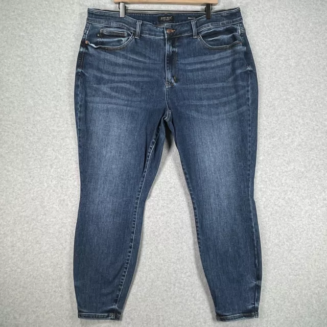 Judy Blue Jeans Skinny Fit Womens 22W Stretch Dark Wash High Rise Denim