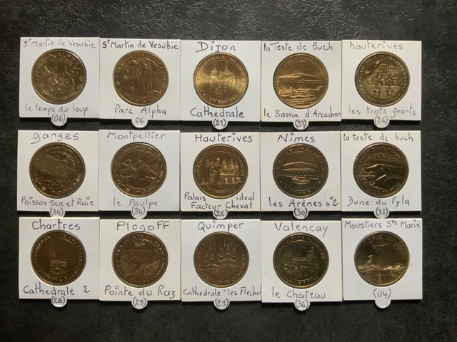 A SAISIR : lot jetons touristiques monnaie de paris.