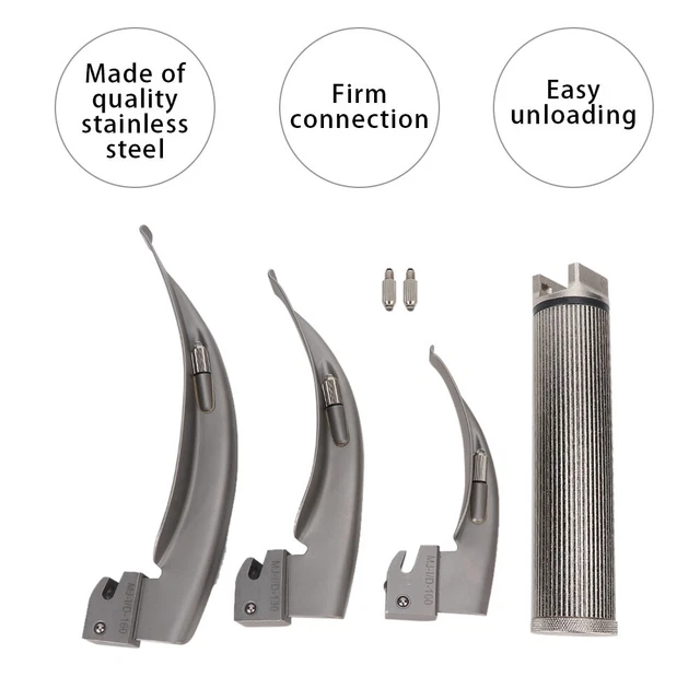 (For Adult-Silver) Laryngoscope Adult Anaesthetic Professional