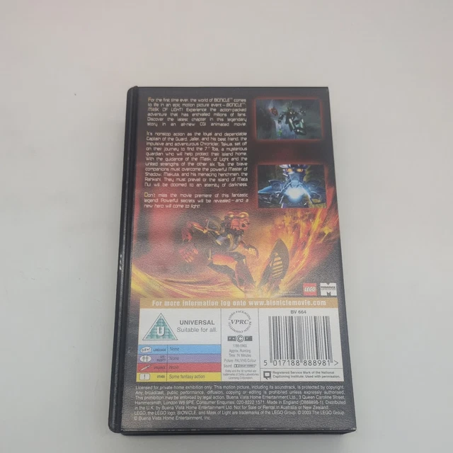 LEGO BIONICLE - MASK OF LIGHT: THE MOVIE Video Tape VHS CASSETTE PAL ...