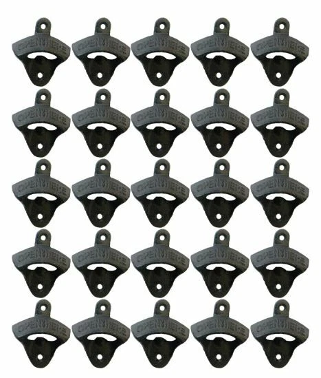 100 Open Here Cast Iron Wall Mounted Pop Bottle Openers Beer Home Bar Kitchen