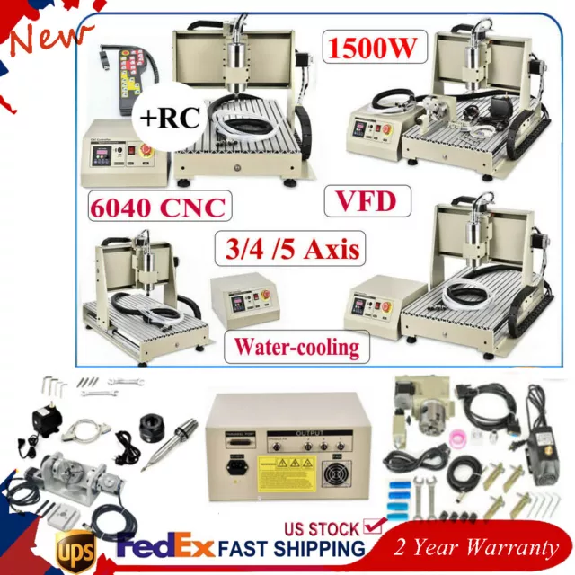 3 /4 /5 Axis CNC 6040 Router Engraver Milling Drilling Machine USB/Parallel Port