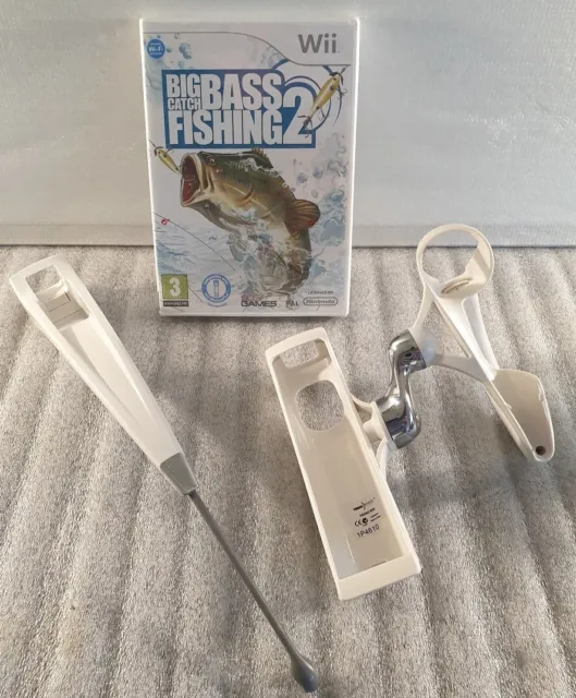 BIG CATCH BASS 2 With Fishing Rod Attachment Combo set - Nintendo Wii -  WORKING! $49.00 - PicClick AU