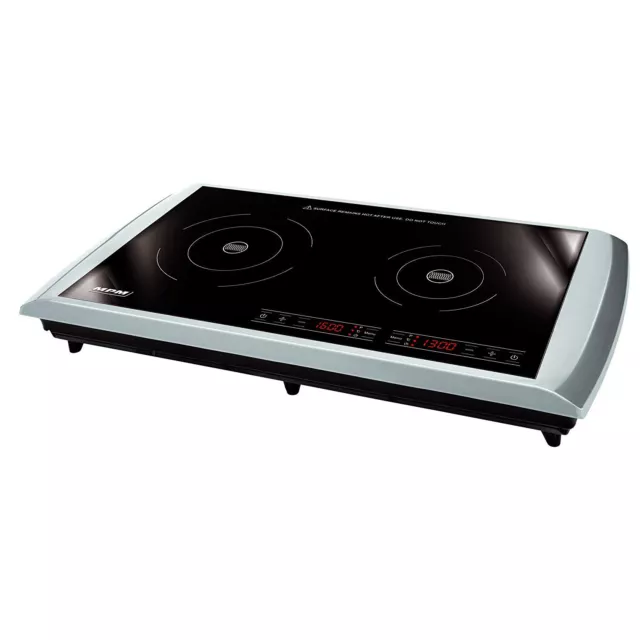 Placa de Inducción doble portátil Táctil cocina 2 fuegos 10 temp 2900W MPM MKE11