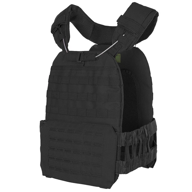 Gilet Tactique MFH Laser – MOLLE PALS – Noir – Polyester – Taille Unique