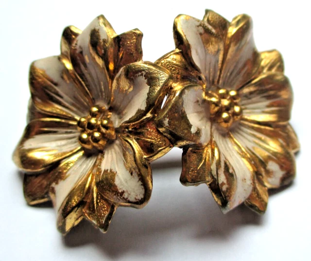 ANCIENNE BROCHE ORIGINAL baguettes tambour couleur or nacre bijou vintage 5118 EUR 36,00 - FR
