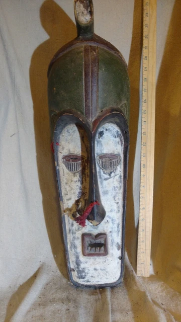 Heavy Fang Ngil Justice Ceremonial Mask — Authentic Carved African Wood Art