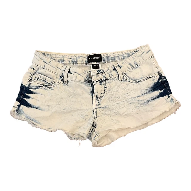 Joe Boxer Junior’s Sz 3 Acid Wash Denim Jean short shorts size 3 retro 90s