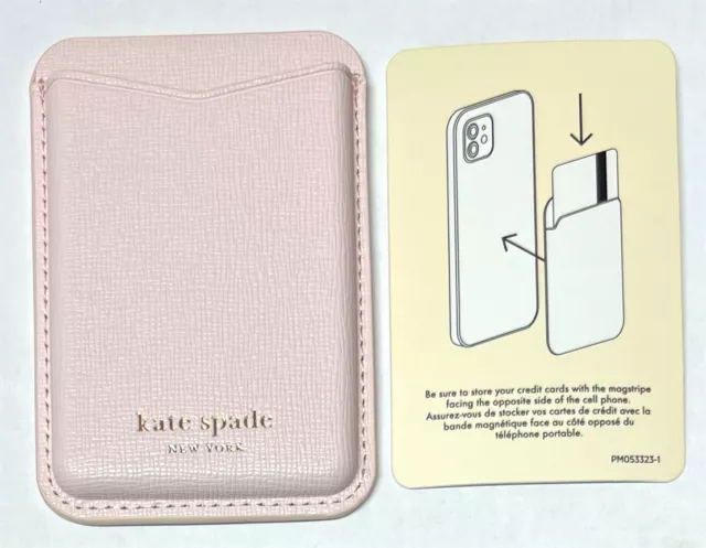 kate spade Magnetic Card Holder with MagSafe for iPhone 15/14/13/12,Pale Dogwood