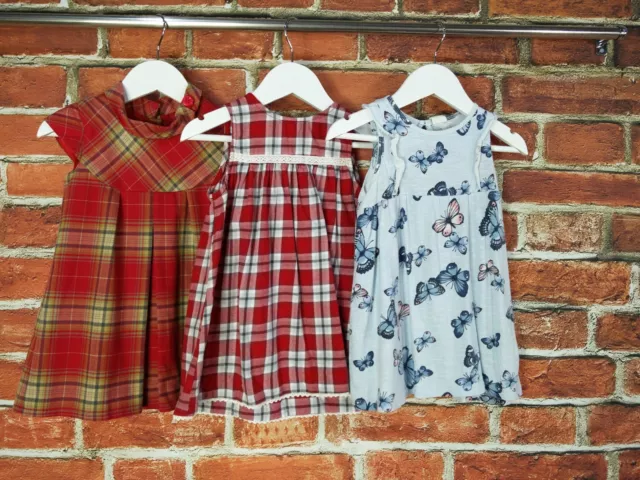 Baby Girls Bundle Age 12-18 Months Next H&M Dress Set Checked Summer Infant 86Cm