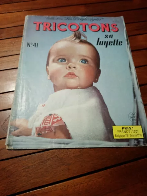 Rare TRICOTONS SA LAYETTE N°41 revue vintage-1958-collection les doigts agiles!